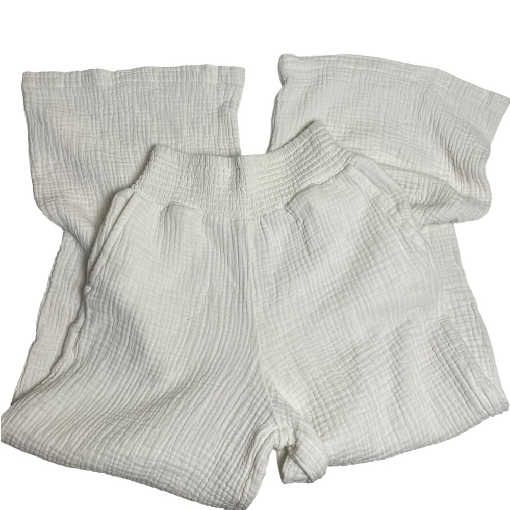 Billabong White Gauze Pants Wide Leg Beach Coastal Lounge M